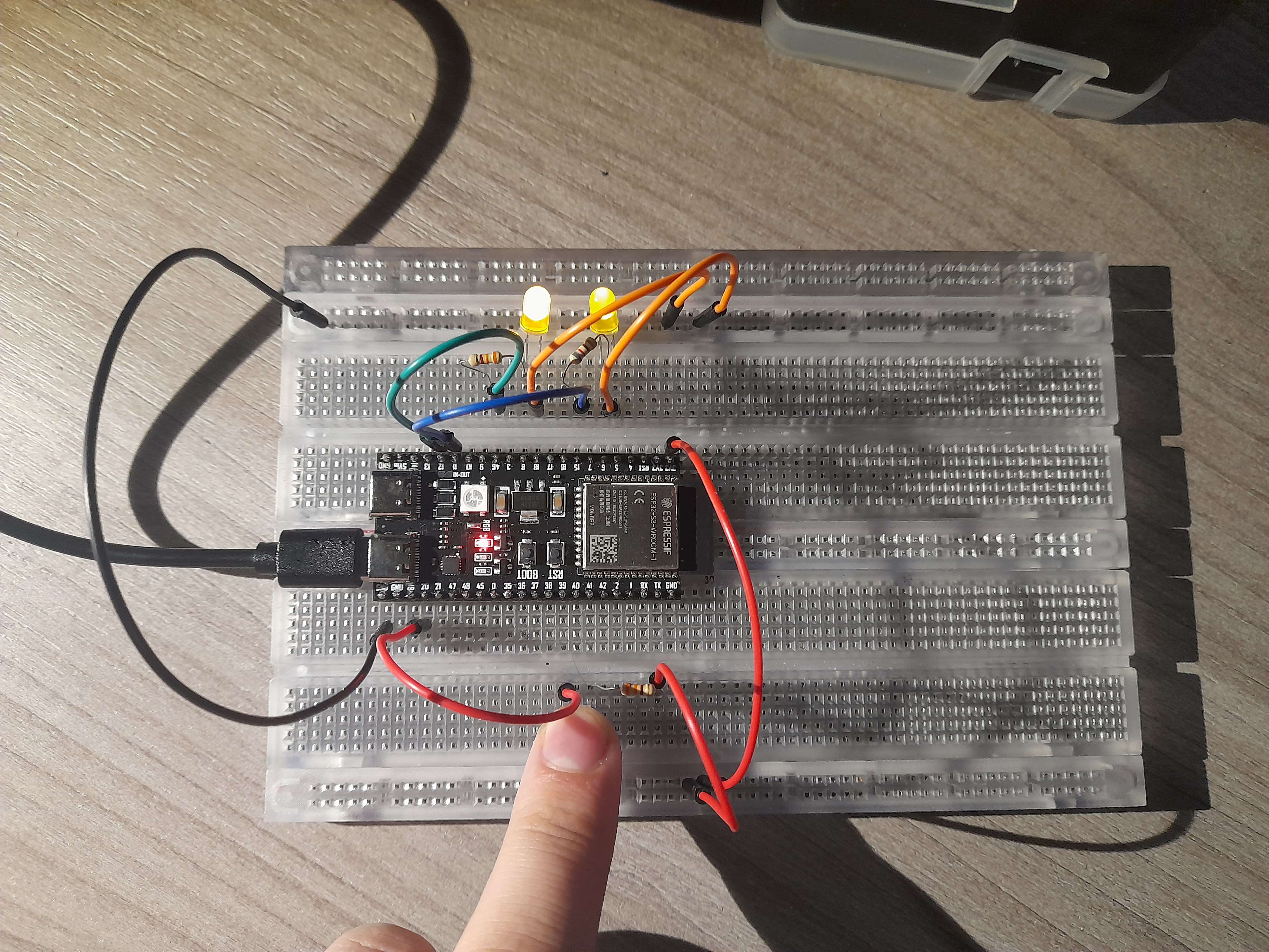 board working and turned on.