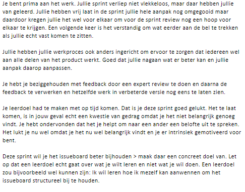 Feedback blok 3